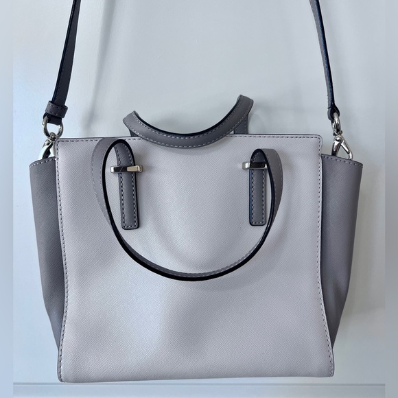 Kate Spade Two Toned Grey Satchel with Structured Design - Picture 10 of 16